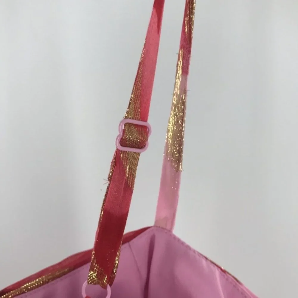 Red/Pink/Gold Oleg Cassini Dress NWT sz 8 - Picture 10 of 12